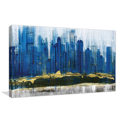 «Sapphire City», reproduction de peinture acrylique sur toile