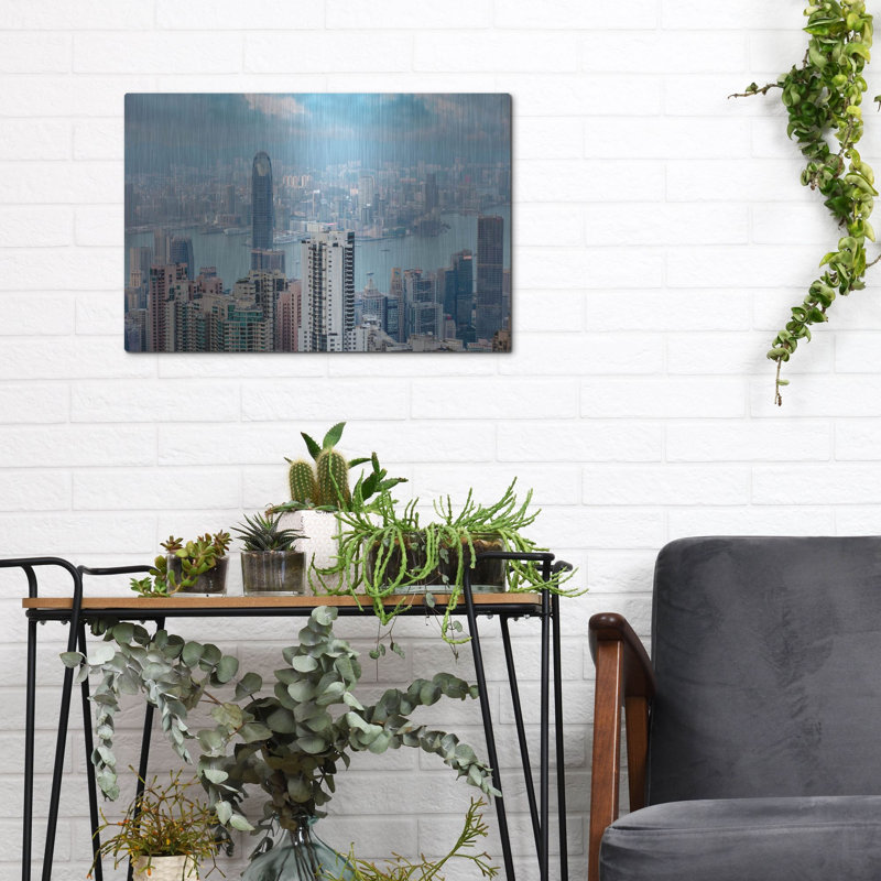 «Honk Kong View» par Luxe Metal Portfolio, H 12 po x l 16 po
