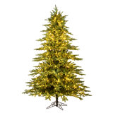 Vickerman 6.5'' X 57" Kamas Fraser Fir Artificial Christmas Tree Featuring 1200 Warm White Low Voltage 3MM LED Lights, 2775 PE/PVC Tips