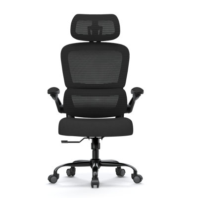 Office Chair Ergonomic Desk Chair  with Lumbar Support,High-Back Mesh Rolling Swivel Chairs With Headrest,Black