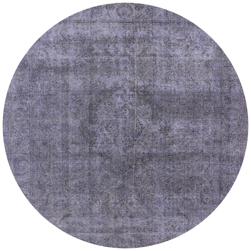 Tapis oriental gris / brun Iglesias, Rond 5 pi