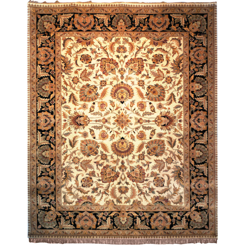 Tapis oriental en laine noué à la main Santoro, Rectangle de 10 pi x 14 pi