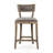 Upholstered Counter Stool with Solid Wood Frame
