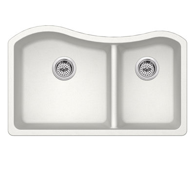 32.5'' L Double Bowl Quartz Kitchen Sink