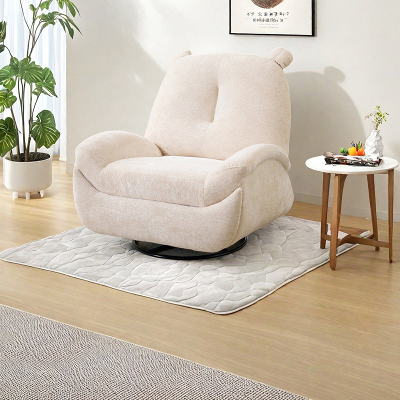 Minimalist style ergonomic lounge chair, Beige
