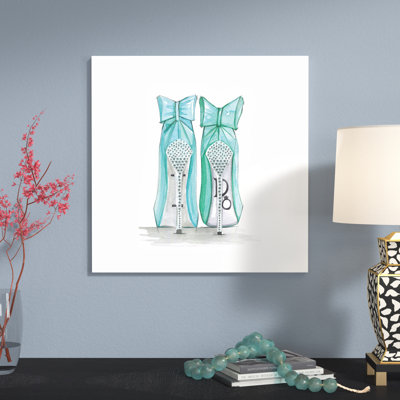 Tiffany Shoes 1 Piece Wrapped Canvas Wall Art