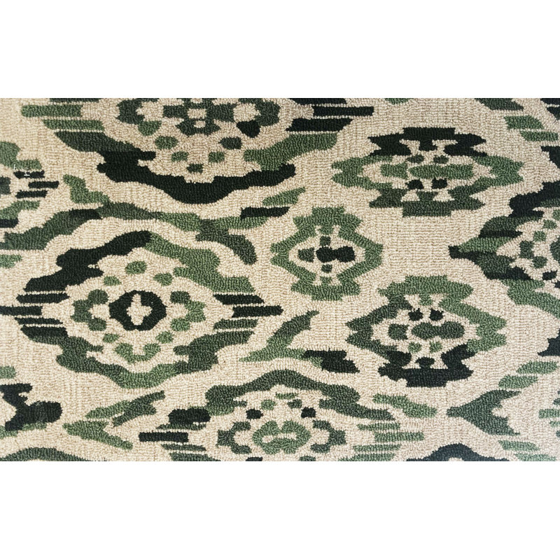 Ikat vert cassé_26413, Rectangle 2 pi 6 po x 4 pi
