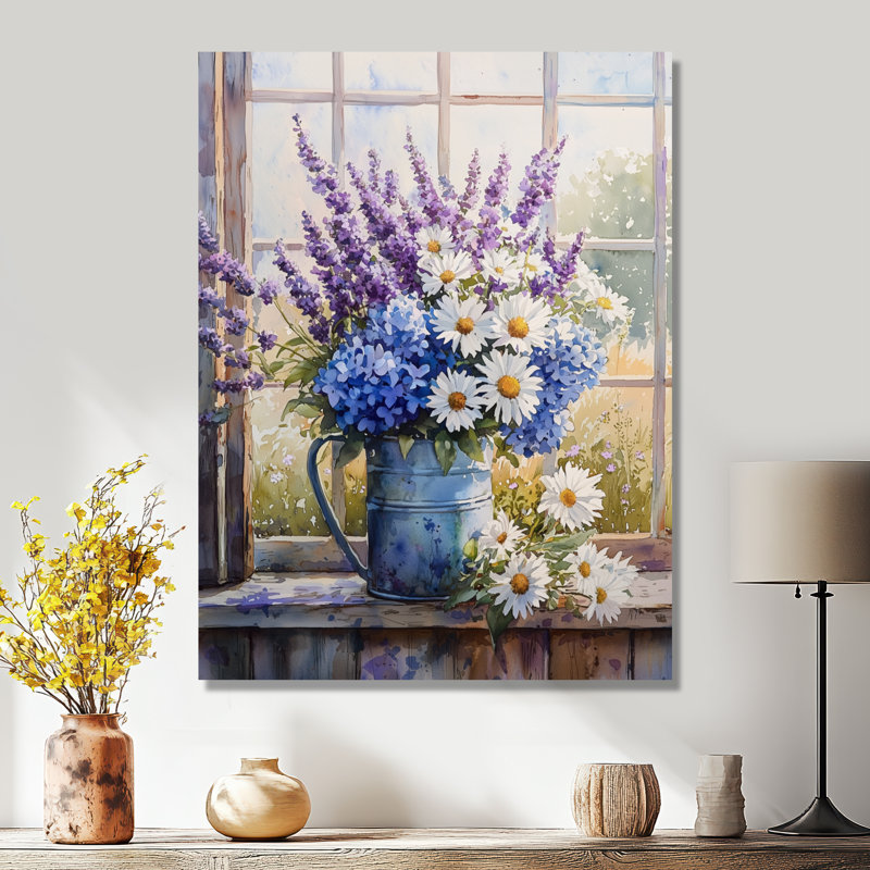 Champlin - art mural floral, Toile tendue, Ne s’applique pas, H 20 po x l 12 po