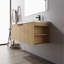 Meuble-lavabo mural 47 po avec armoire de rangement latérale, tablettes ouvertes et lavabo | Chêne et chêne blanc américain-1862665193