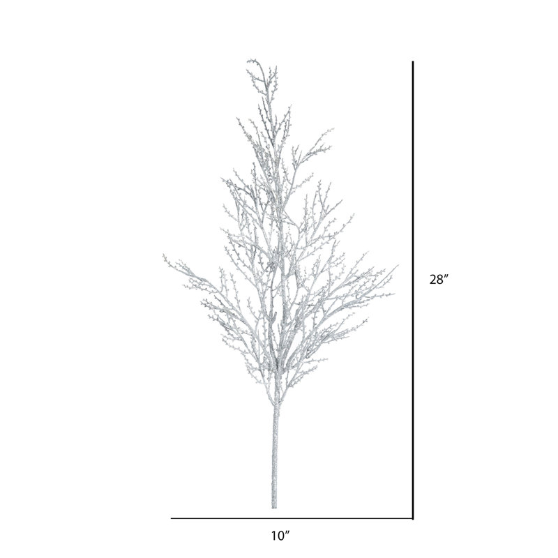 Vaporisateur de Noël artificiel 28 "Onoclea Glitter Wild Huck, Argent