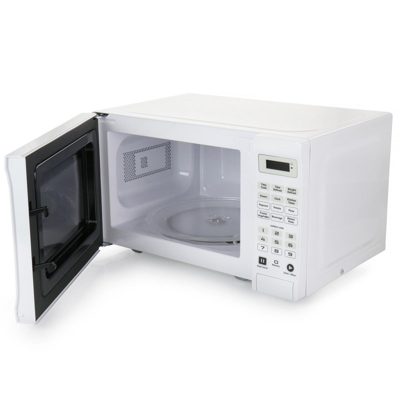 West Bend 0.7 Cu. Ft. 700W Compact Kitchen Countertop Microwave Oven, White