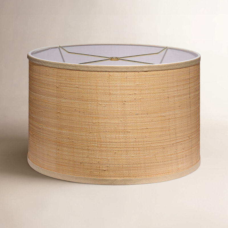 Drum Raffia Shade, Large, 10" H x 15" W x 15" D