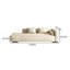 Chaise longue moderne en similicuir beige moderne