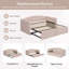 Twin Size Daybed With Extended Pop Up Trundle,Space-Saving Twin To King Design-209102503