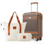 Ensemble de valises Hardshell 3 pièces, valise de cabine 20 pouces avec roulettes pivotantes, verrou TSA, ABS léger et durable pour les voyages d'affaires-130040297