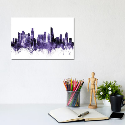 Los Angeles, California Skyline II by Michael Tompsett - Wrapped Canvas Gallery-Wrapped Canvas Giclée
