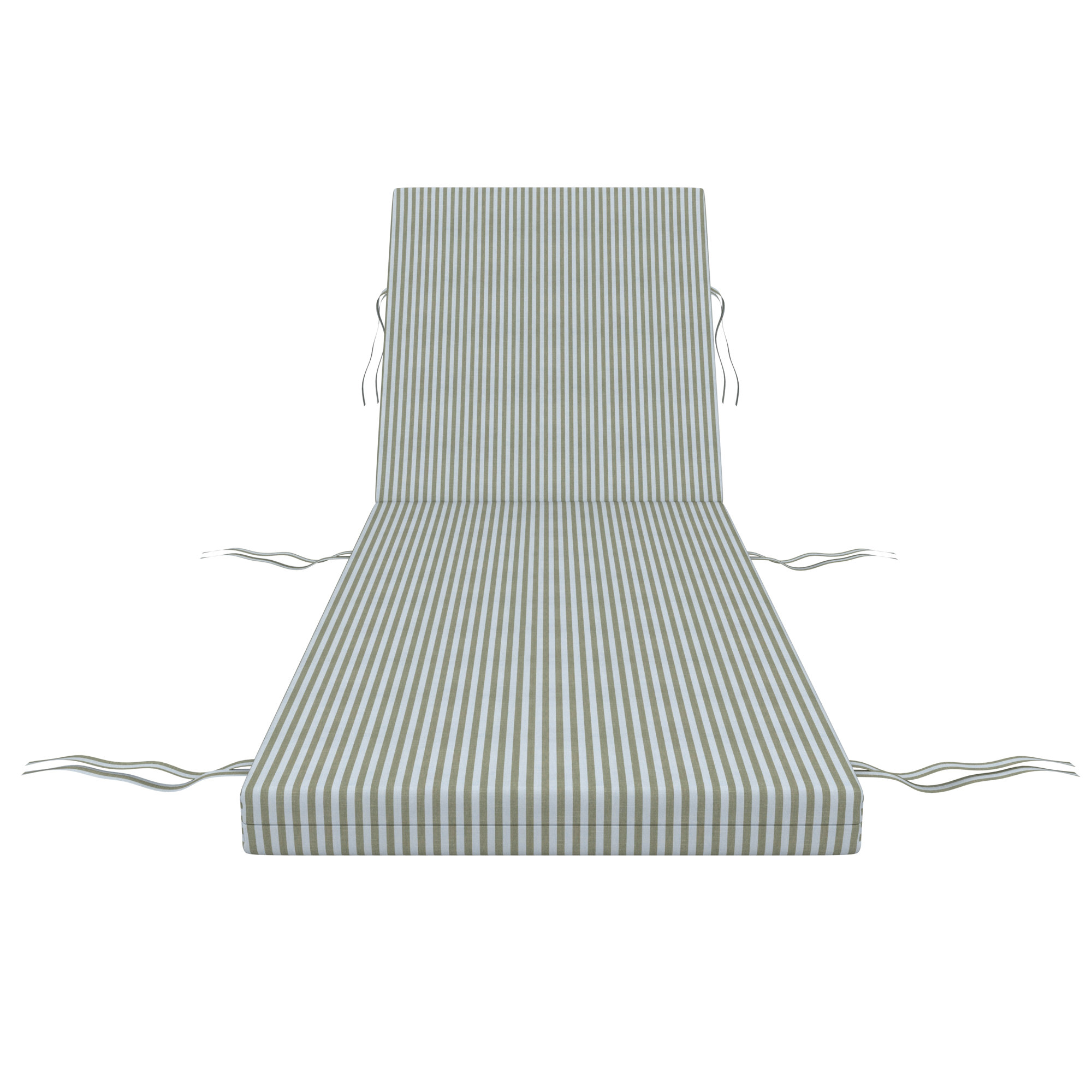 Lani Sunbrella Outdoor Chaise Lounge Cushion, 25" W x 50" D, Sail Away Aloe