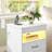 Nightstand With Charging Station And Led Light, Lockable Sliding Tabletop, Modern Nightstand With Storage Drawers And Open Shelves, Side Table For Bedroom And Home Office, White-144126061