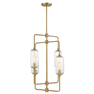Nunley 4-Light Chandelier in Brass