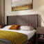 Modern Wall Mounted Solid Wood King Headboard - Walnut-1599030480-1599030492