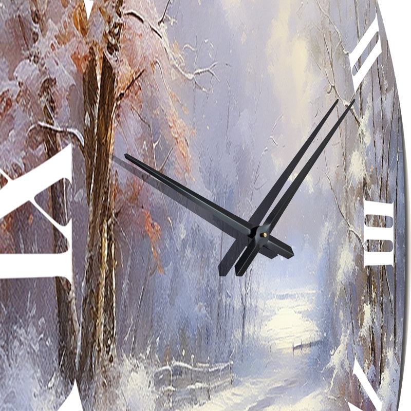 Winter'S Silente River Wall Clock, Medium