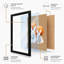 Two Geometric Foxes Modern - Framed Print-457341878-457341873