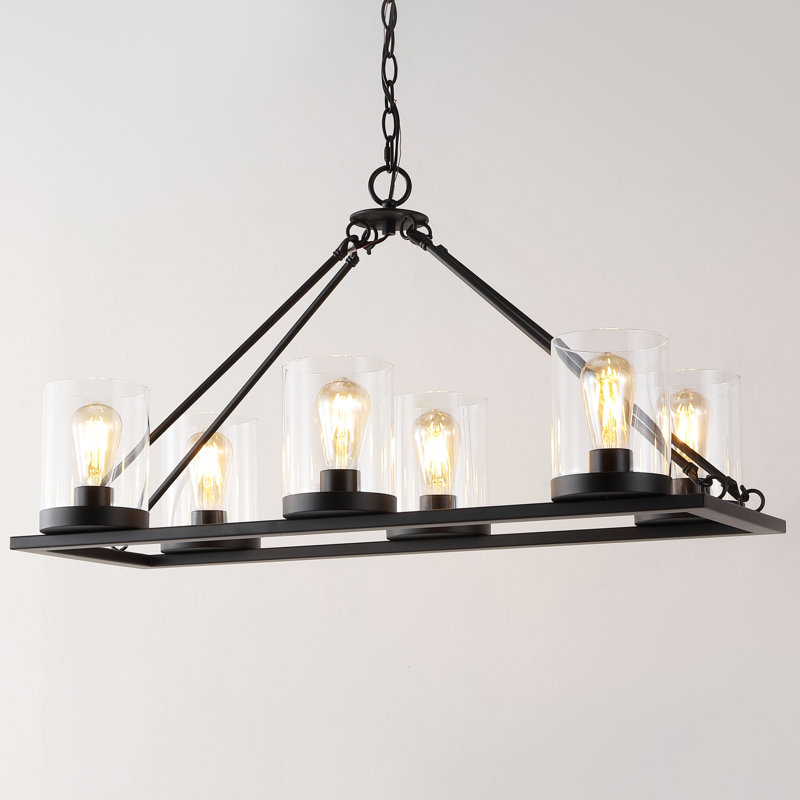 Lustre en fer 6 lumières Reagan