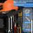 Narrow Rolling Tool Cabinet with Large Handle, Space-Saving Lockable Storage for Garage and Workshop, 34.3"H x 14.7"W