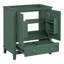 Meuble-lavabo 30 po sans lavabo, base seulement, armoire de salle de bain multifonctionnelle avec portes et tiroir, cadre solide et panneau de fibres à densité moyenne, vert foncé-121294525