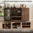 70" Wine Bar Cabinet with Fluted Texture, Modern Coffee Cabinet with Wine Rack&Glass Holder, White Kitchen Buffet Sideboard, Freestanding Liquor Cabinet for Dining Room Living Room-188930691