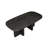 Mez Dining Table, 78 Inch Rectangular Top, Double Pedestal Base, Ebony Black