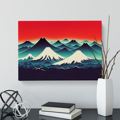 Overwhelming Japanese Mountains - Wrapped Canvas