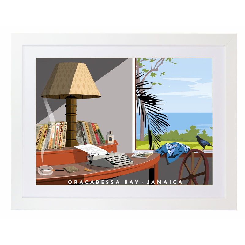 Oracabessa Bay by Richard O'Neil - Print, 44 cm H x 54 cm W x 2.2 cm D, White Wood Frame