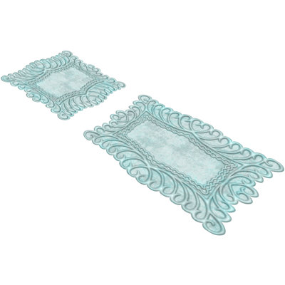 Rectangle 2 Piece Bath Mat Set