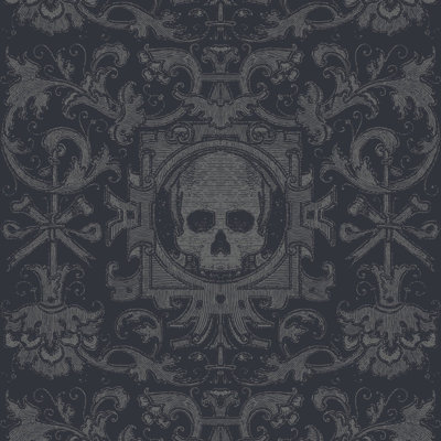 Skull Box - Black Wallpaper