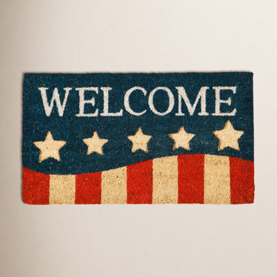 Varian Patriotic Independence Day Outdoor Coir Doormat