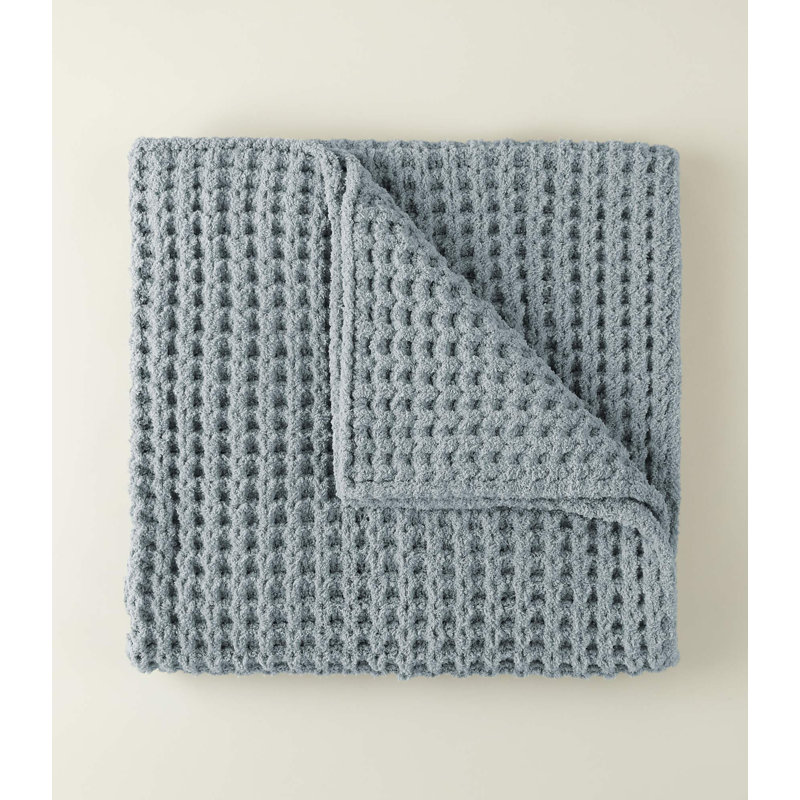 Cozy Waffle Throw, Blue