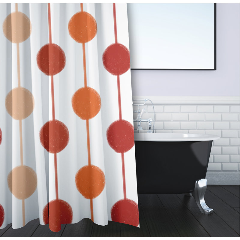 Rideau de douche simple Cersei, Orange
