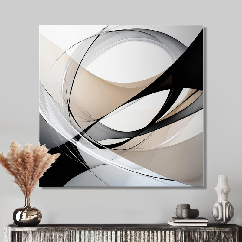 Minimal Geometric Rift I - Minimalism Metal Decor, Modern Metal Print, 23" H x 23" W x 0.84" D