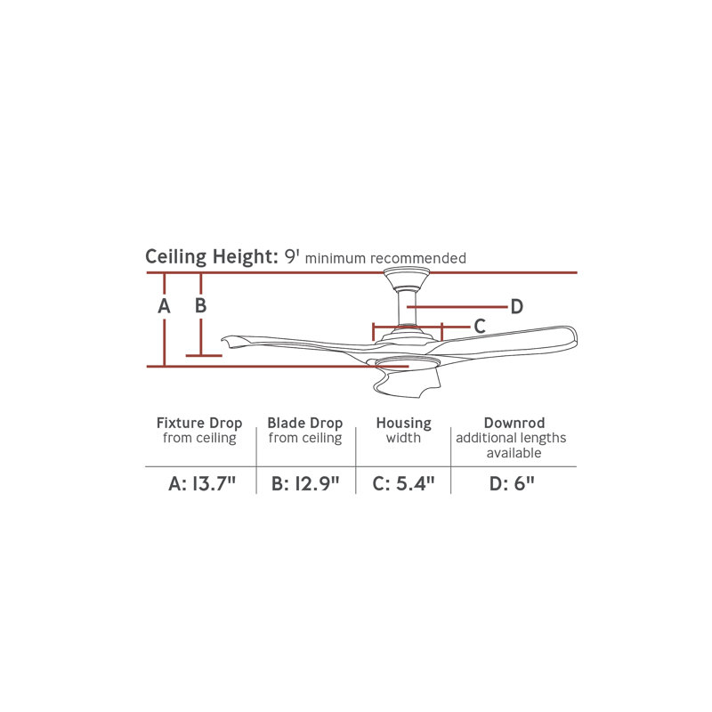 Destin Downrod Ceiling Fan, Black with Aged Pewter Blades