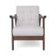 Fauteuil en lin capitonné 25,25 po Banju-33352922