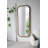 31.4x1.4x74" Oversized Wooden Floor Mirror with Unique Brown Frame