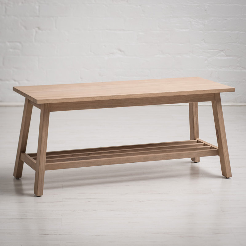 Mac Upholstered Storage Bench, Natural