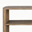 Console Roki avec 2 tablettes et plateau en bois de pin brun naturel de 60 pouces