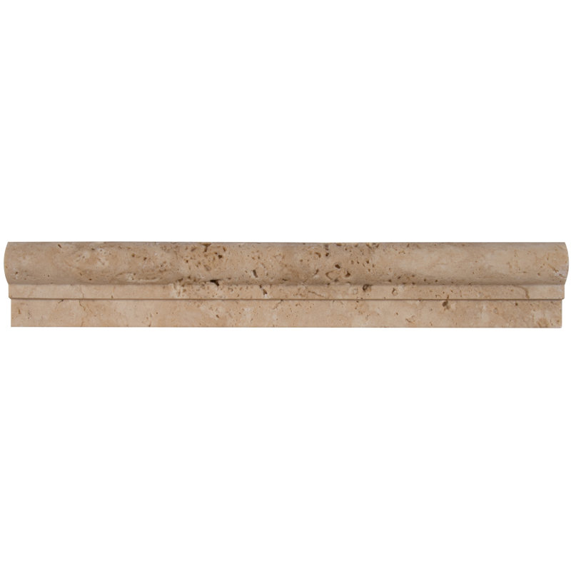 Marzana Heritage 2 in. x 12 in. Honed Travertine Crown Molding Tile Trim