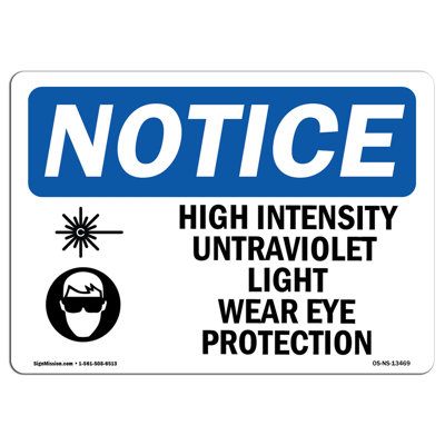 High Intensity Ultraviolet Light Sign
