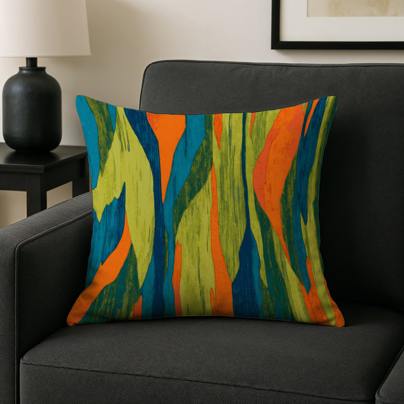 Earth Ripple Indoor And Outdoor Pillow, Square 16"
