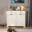 Buffet Farmhouse Trash Can - Rangement à double bac compact avec portes
