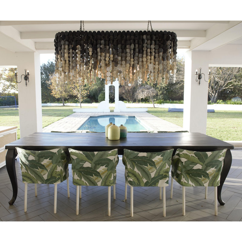 Oval Wood Chandelier - Ombré finish