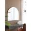 Miroir arqué en fer et cadre doré, 33 po x 31 po, salle de bain, chambre à coucher, entrée, pour